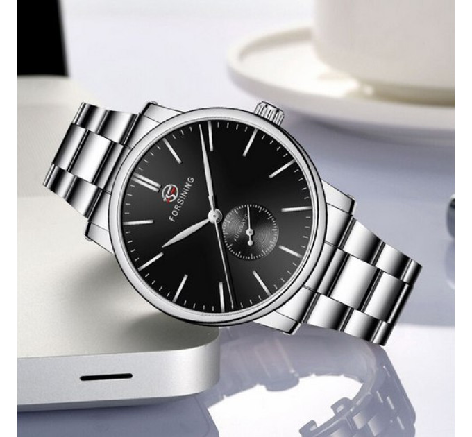 Forsining 8214 Silver-Black