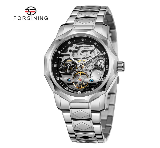 Forsining 8240 Silver Black