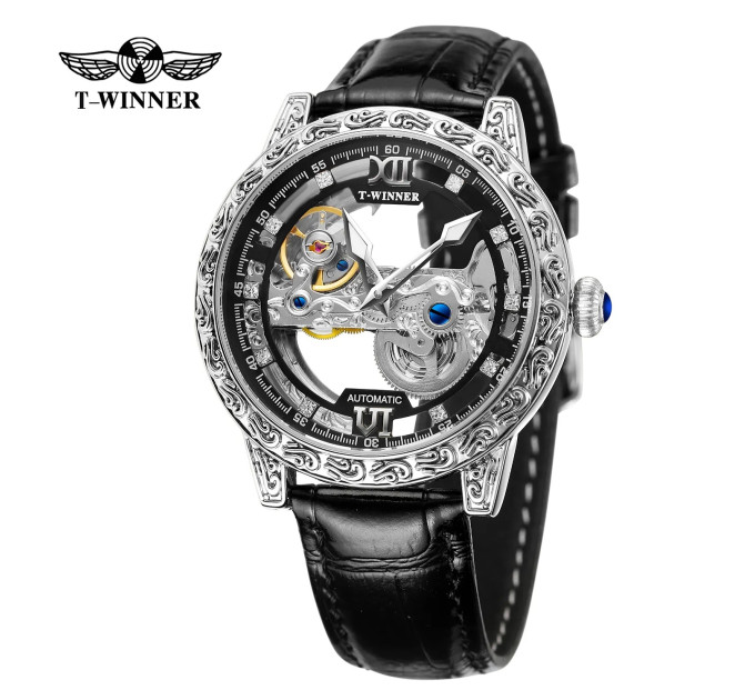 Forsining 8258 Silver-Black
