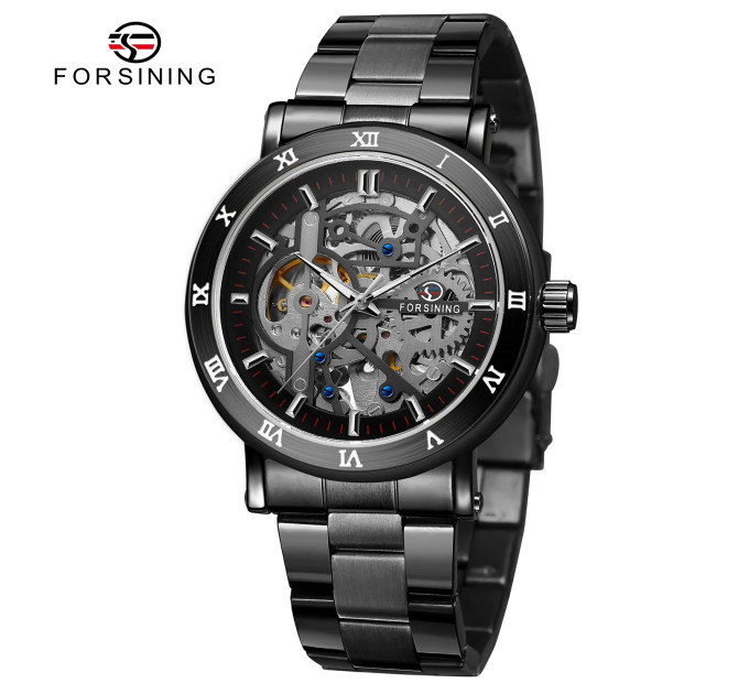Forsining 8253 All Black Steel