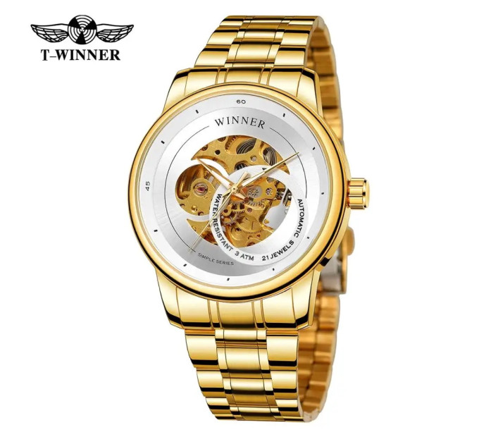 Forsining 8190 Gold-White Steel