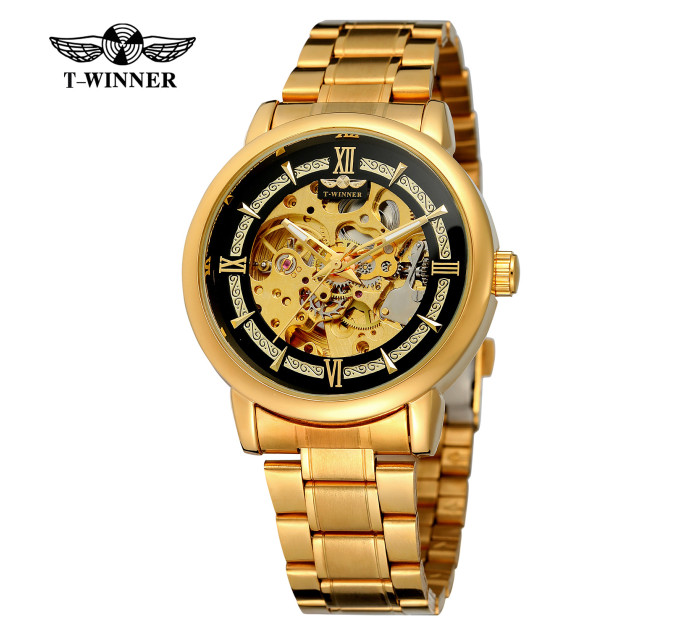 Forsining 8173 Gold-Black Steel