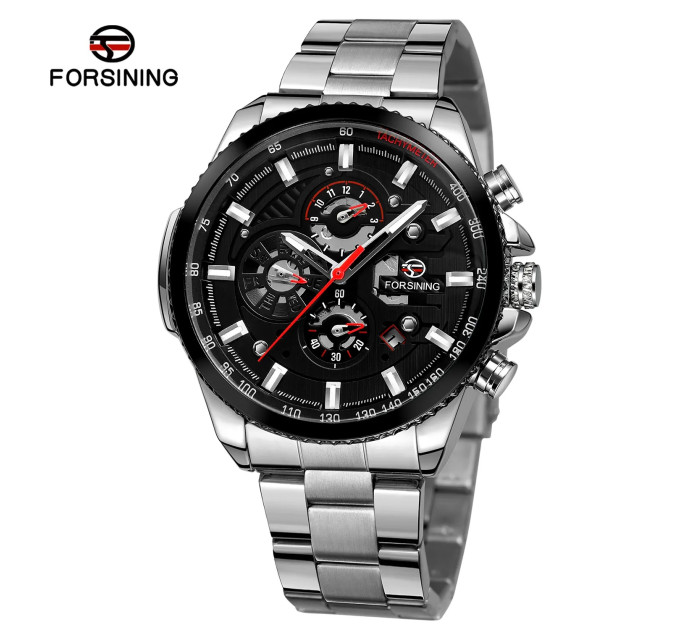 Forsining 6909 Silver-Black-Black