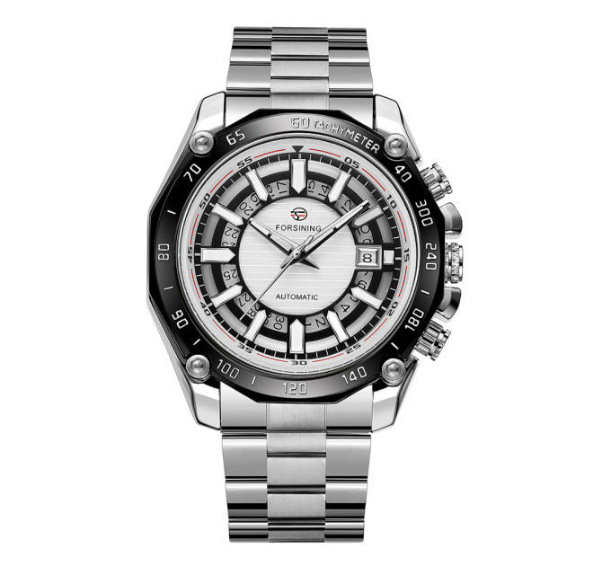 Forsining 8279 Silver-Black-White