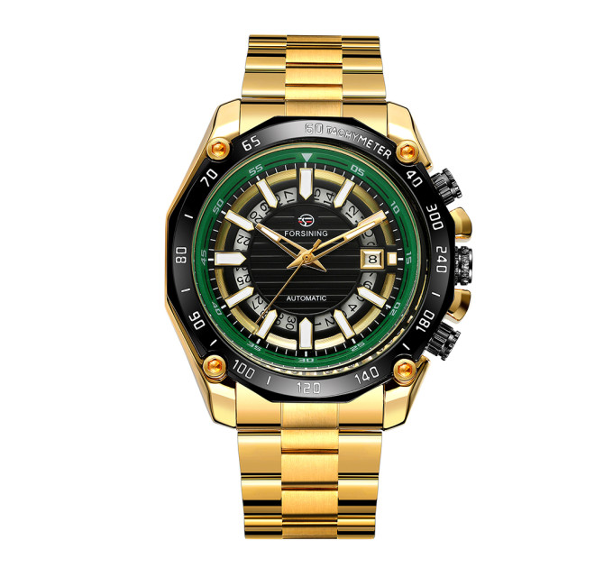 Forsining 8279 Gold-Black-Green