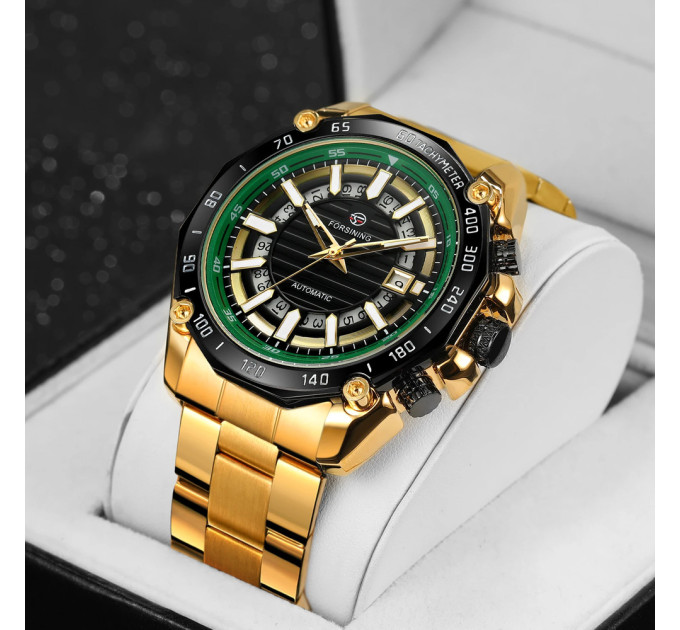 Forsining 8279 Gold-Black-Green