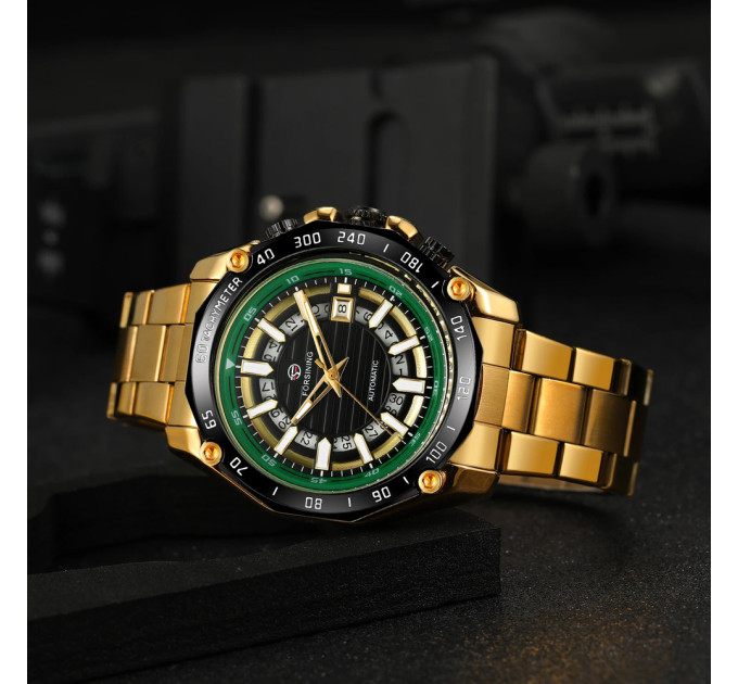 Forsining 8279 Gold-Black-Green