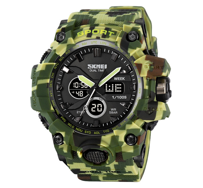 Skmei 2197CMGN Army Green Camouflage