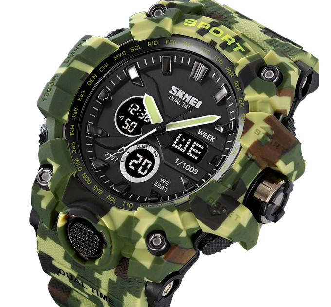 Skmei 2197CMGN Army Green Camouflage
