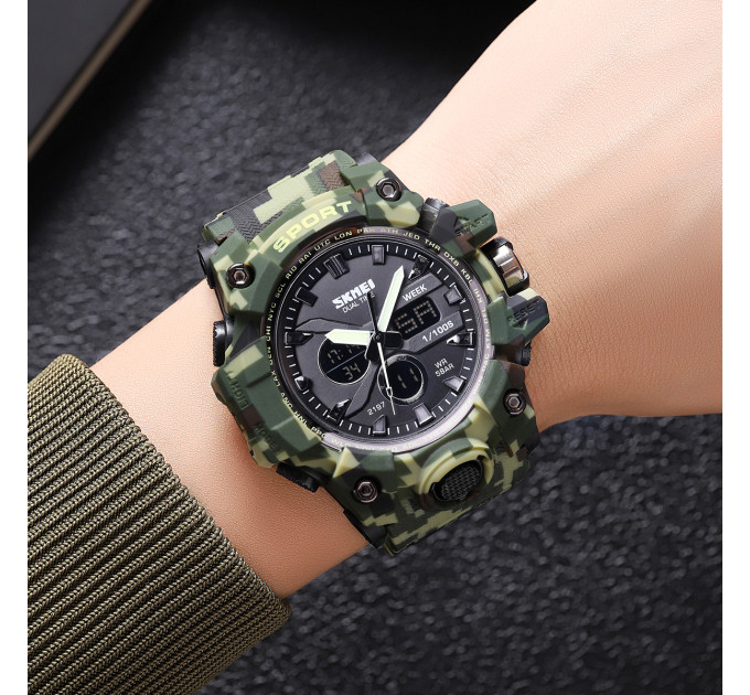 Skmei 2197CMGN Army Green Camouflage