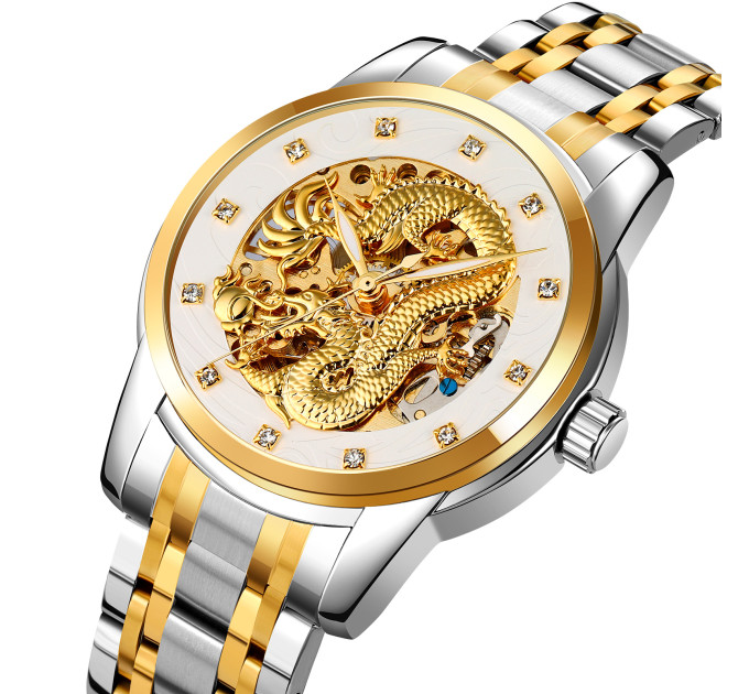 Skmei 9310TGDSI Silver-Gold-Silver
