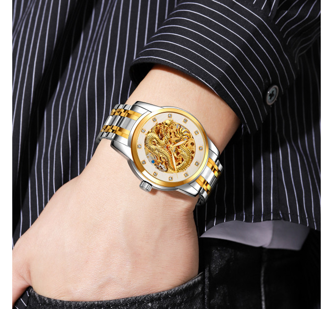 Skmei 9310TGDSI Silver-Gold-Silver