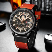 Curren 8380 Black-Brown