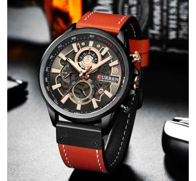 Curren 8380 Black-Brown