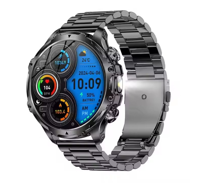 Розумний годинник Modfit Tactic Blaze Black Steel + ремінець в подарунок