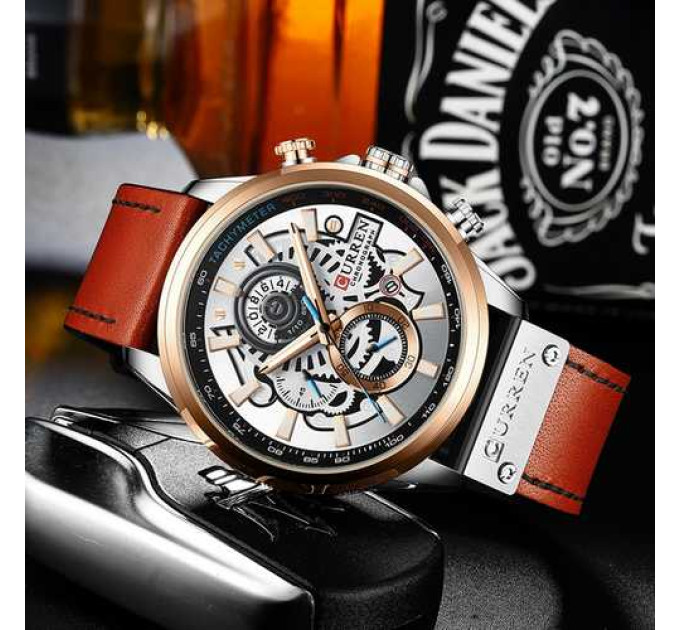 Curren 8380 Silver-Cuprum-Brown