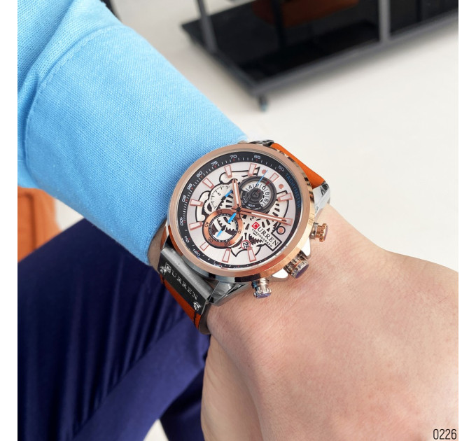 Curren 8380 Silver-Cuprum-Brown
