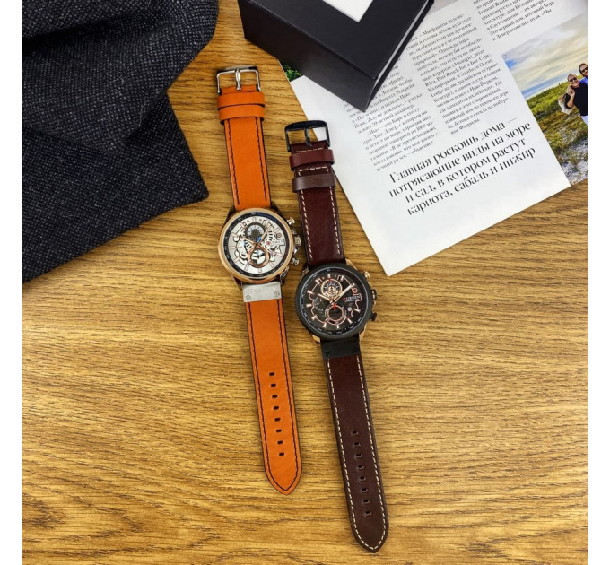 Curren 8380 Silver-Cuprum-Brown