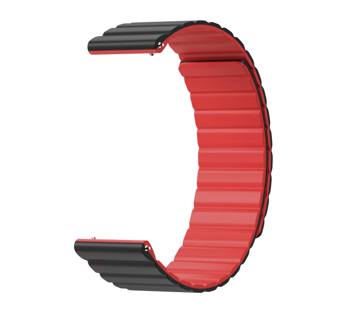 Магнітний ремінець KOSPET 22 мм. Black-Red