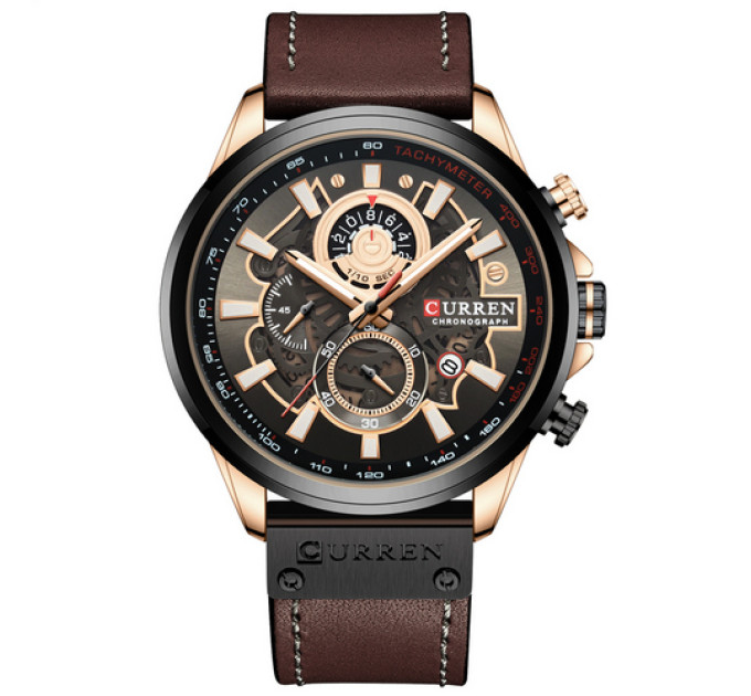 Curren 8380 Black-Cuprum-Dark Brown