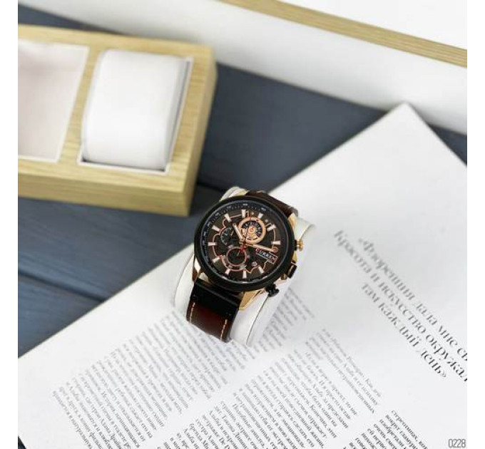 Curren 8380 Black-Cuprum-Dark Brown