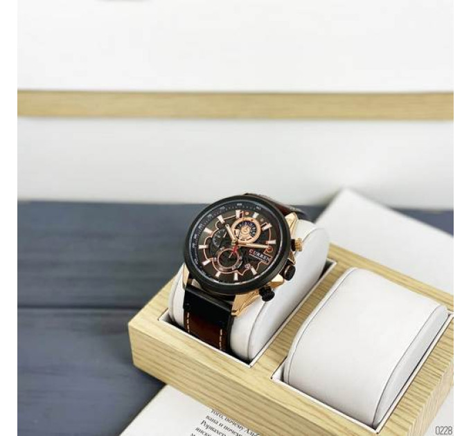 Curren 8380 Black-Cuprum-Dark Brown