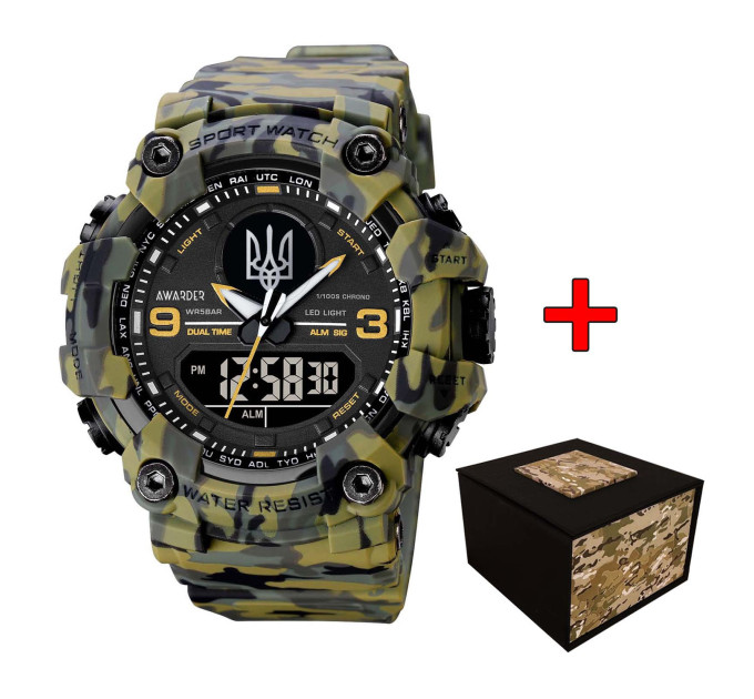 Awarder 001 Тризуб срібло  Camo Green