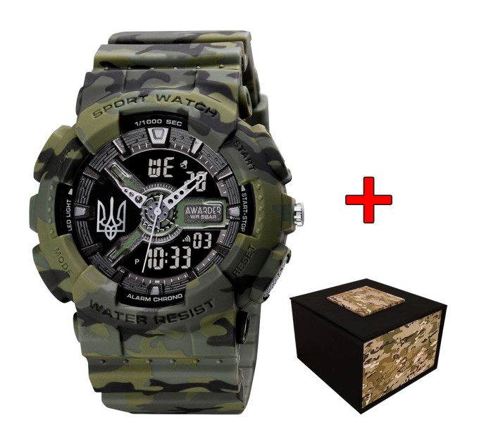 Awarder 005 Тризуб срібло Camo Green