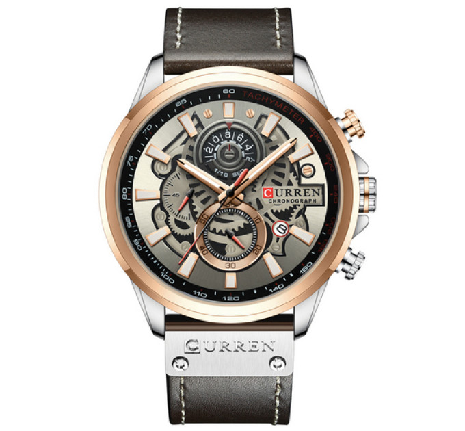 Curren 8380 Cuprum-Silver-Brown