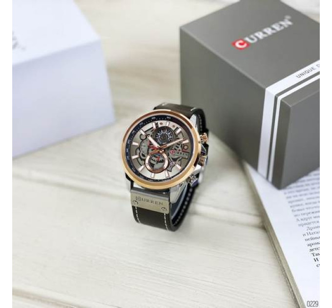 Curren 8380 Cuprum-Silver-Brown