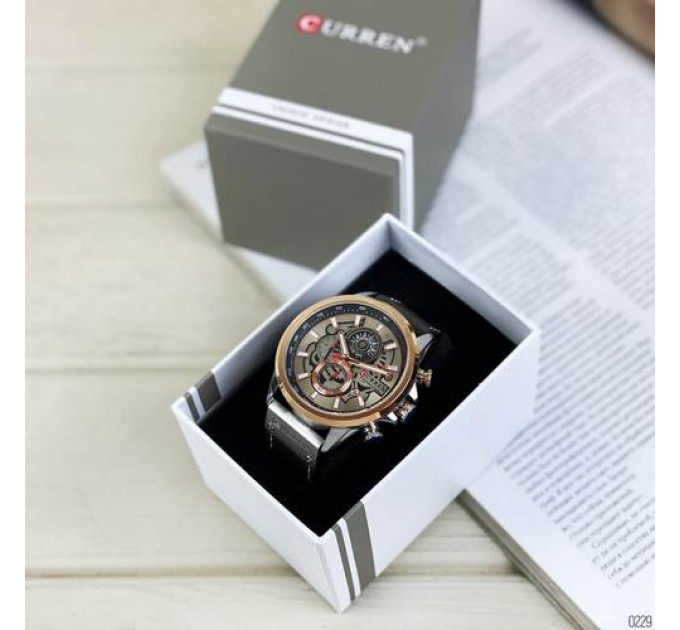 Curren 8380 Cuprum-Silver-Brown