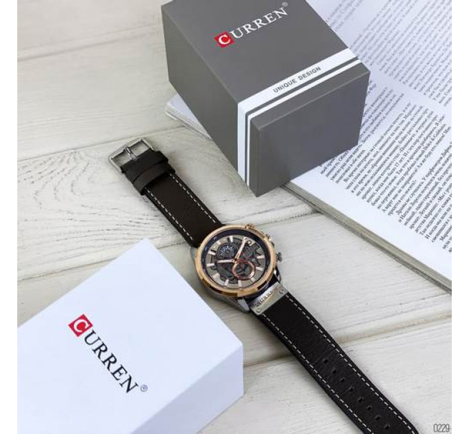 Curren 8380 Cuprum-Silver-Brown