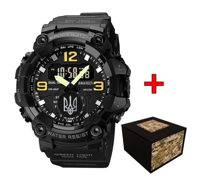 Awarder 003 Тризуб срібло Black