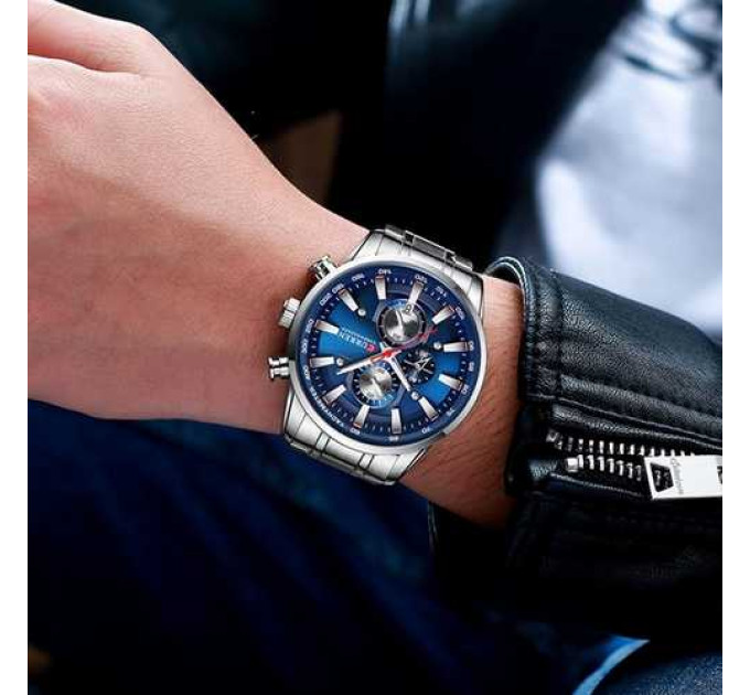 Curren 8351 Silver-Blue