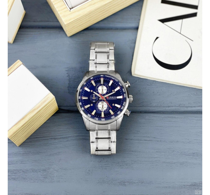 Curren 8351 Silver-Blue