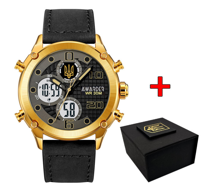 Awarder 017GDBK Тризуб золото Gold-Black.
