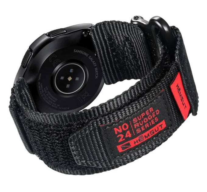 Ремінець для годинника Hemsut HGA121 Super Strong Nylon Black 20 mm