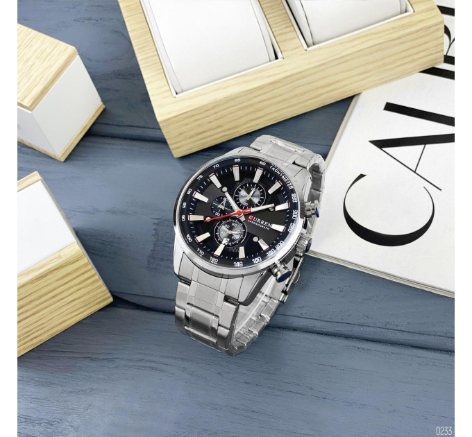 Curren 8351 Silver-Black