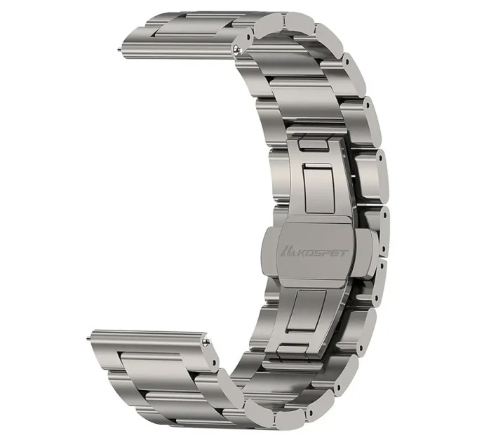 Сталевий браслет KOSPET 22 мм. Silver