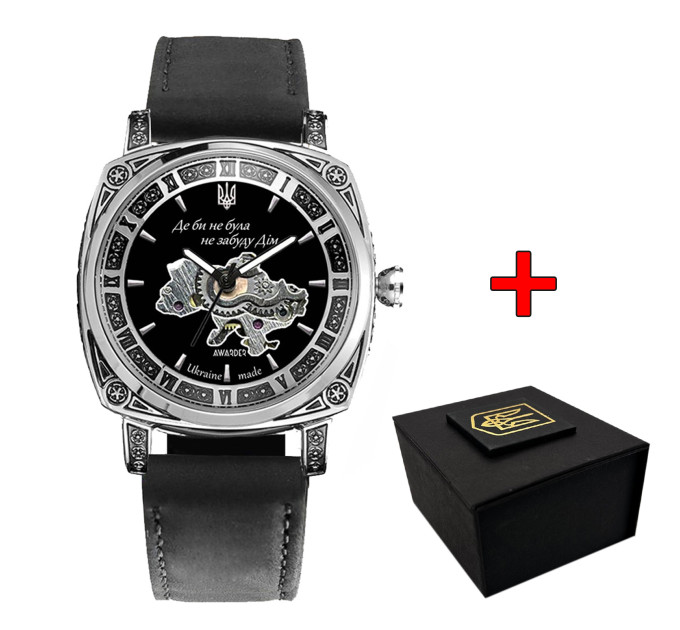 Awarder 021-3D Де би не була Silver-Black-Black Leather