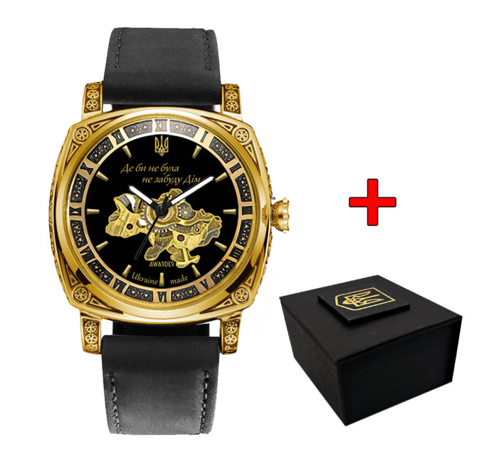 Awarder 021-3D Де би не була Gold-Black-Black Leather