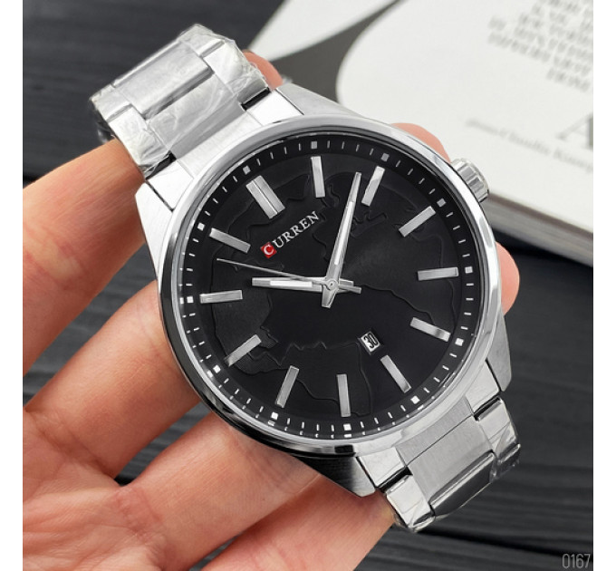 Curren 8366 Silver-Black