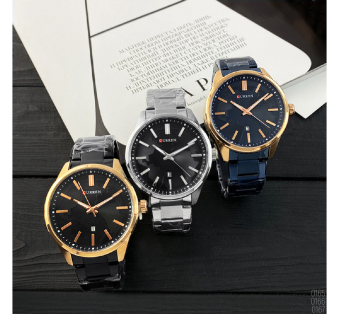 Curren 8366 Silver-Black