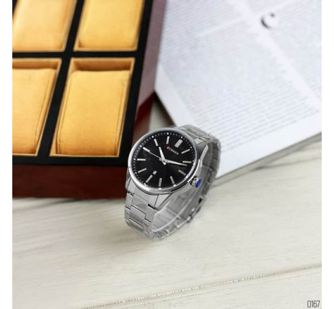 Curren 8366 Silver-Black