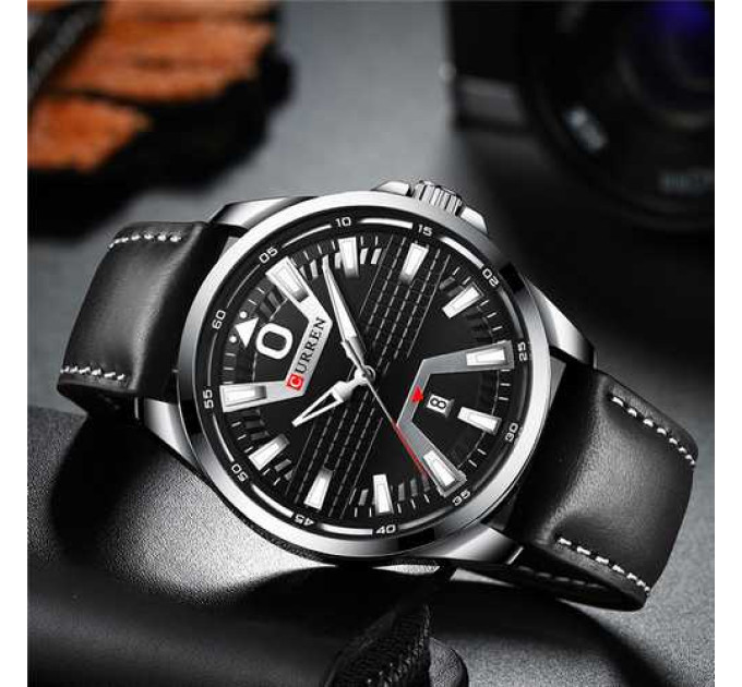 Curren 8379 Silver-Black