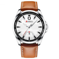 Curren 8379 Silver-White-Brown