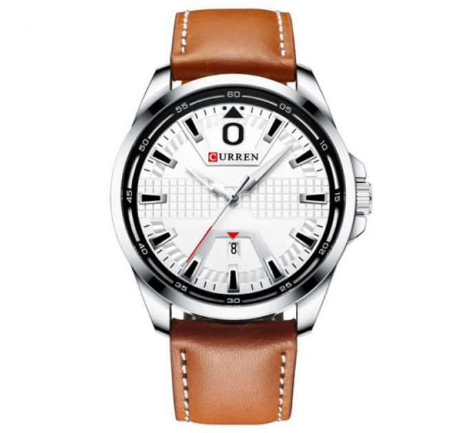 Curren 8379 Silver-White-Brown