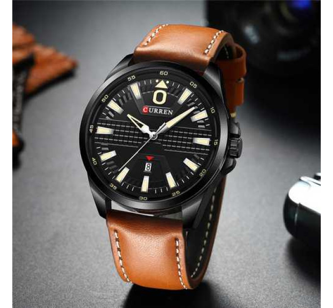 Curren 8379 Black-Brown