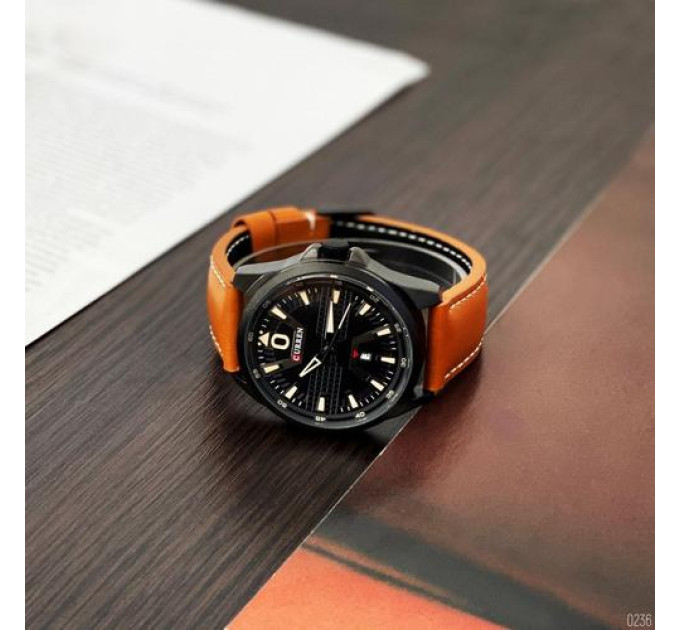 Curren 8379 Black-Brown
