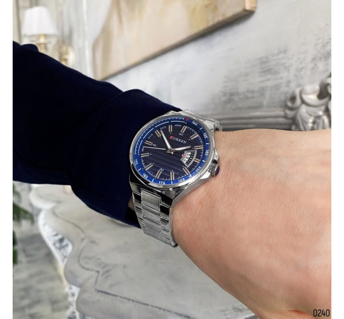 Curren 8375 Silver-Blue